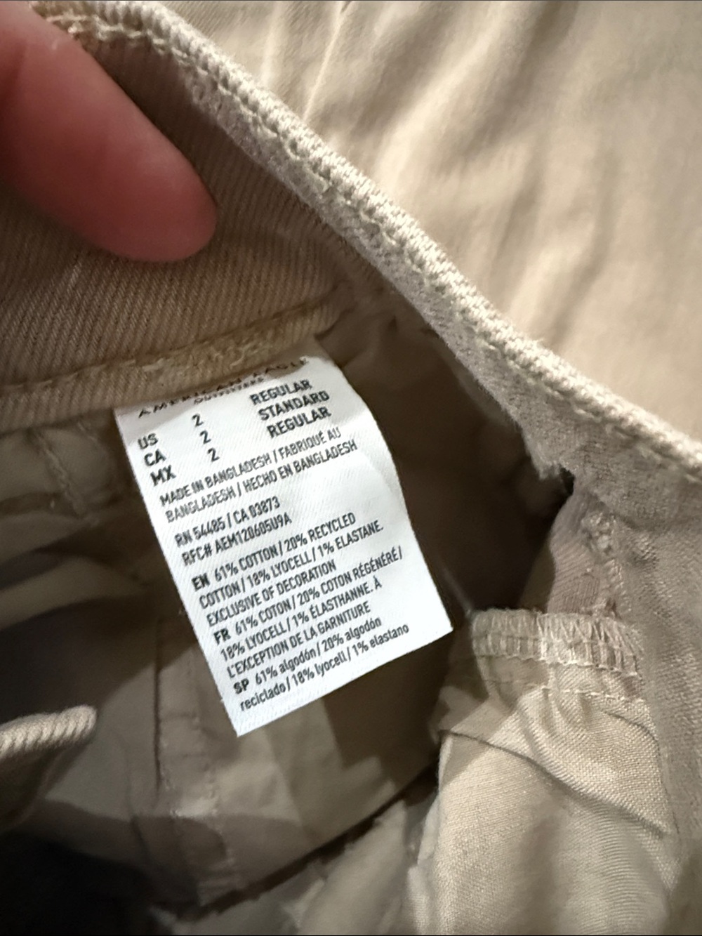 American Eagle Outfitters Men's Khaki/Tan Chino Pants - Picture 3 of 6